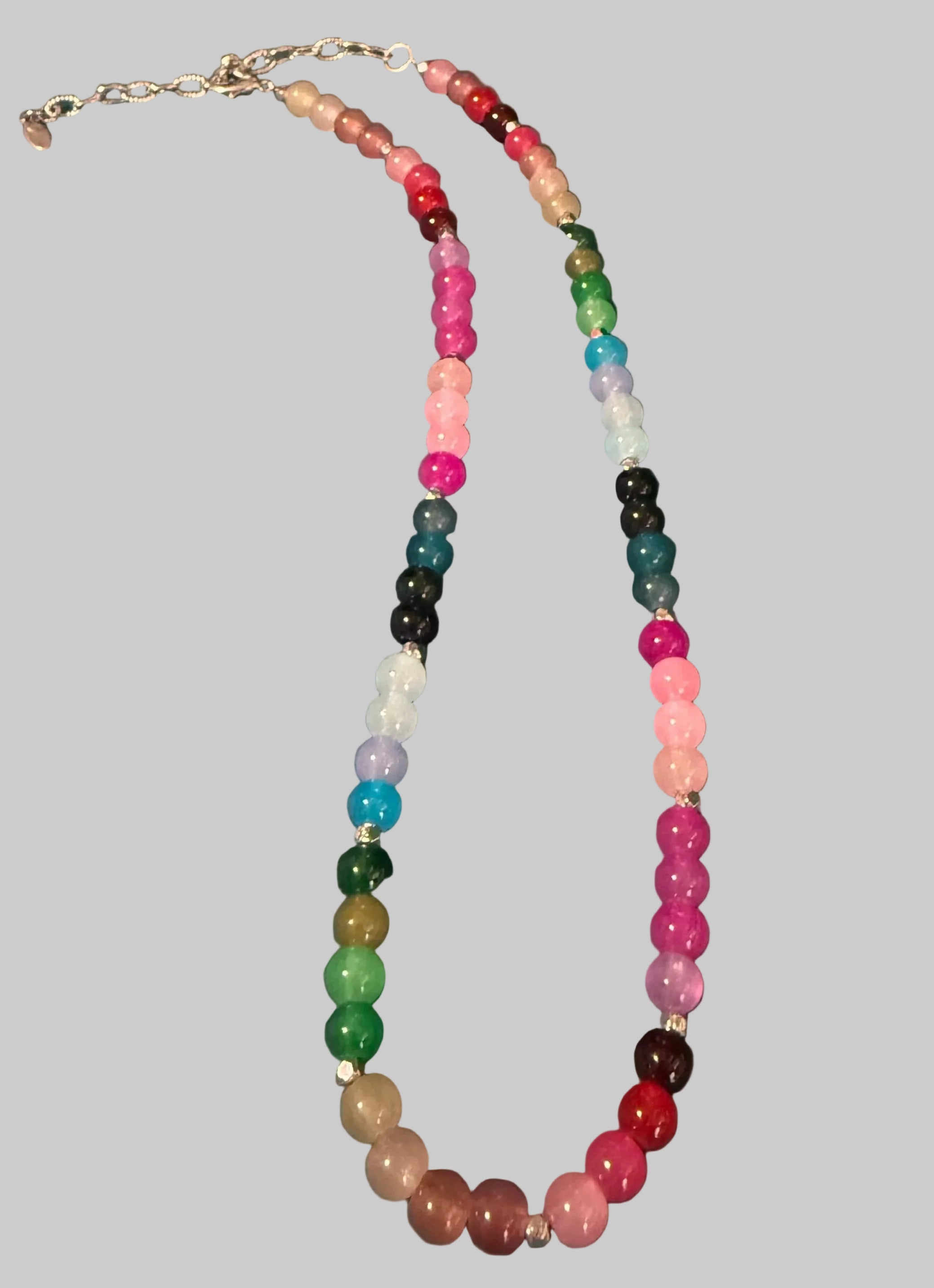 Anthro Inspired Rainbow Beaded Necklace